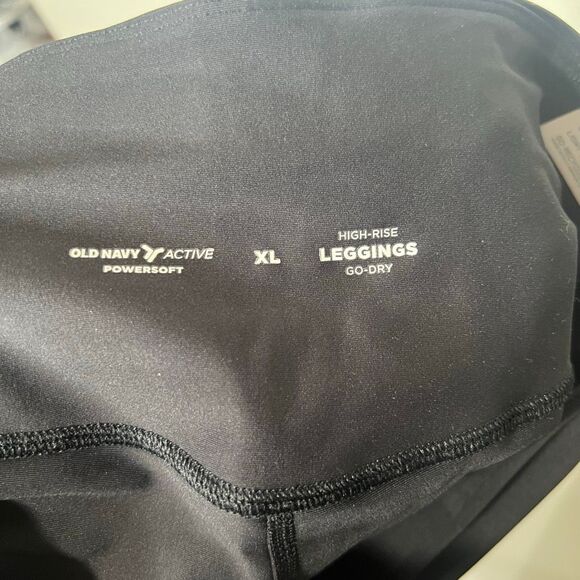 Old Navy Black Leggings Sz XL NWT Power Soft 7/8 Ankle Length High-Rise - Picture 3 of 5